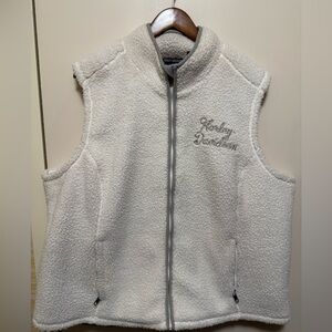 Harley Davidson Cream Sherpa Vest